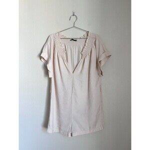 Zara Relaxed Fit Romper in Cream Size MEDIUM